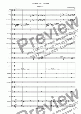 page one of Symphony No. 5 in A major, Op. 80 - III. Scherzo