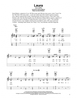 page one of Laura (Easy Ukulele Tab)