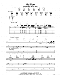 page one of Galileo (Guitar Tab)