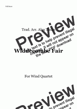 page one of Widdecombe Fair