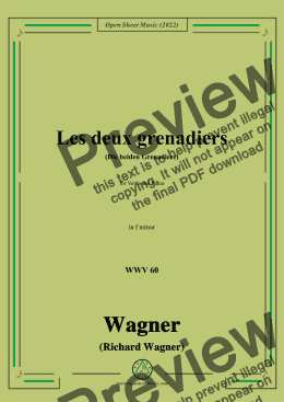 page one of R. Wagner-Les deux grenadiers(Die beiden Grenadiere),WWV 60,in f minor