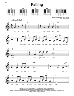 page one of Falling (Super Easy Piano)