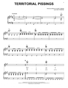 page one of Territorial Pissings (Piano, Vocal & Guitar Chords (Right-Hand Melody))