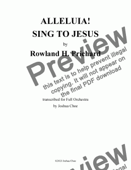 page one of Alleluia! Sing to Jesus