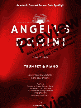 page one of Angelus Domini  (Trumpet and Piano)