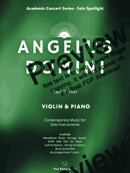 page one of Angelus Domini  (Violin and Piano)