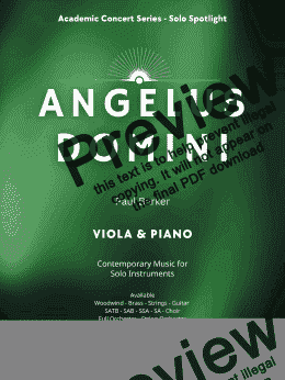 page one of Angelus Domini  (Viola and Piano)