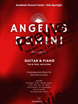 page one of Angelus Domini (Acoustic Guitar and Piano)