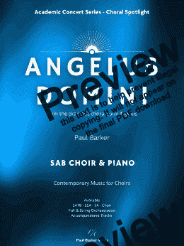 page one of Angelus Domini  (SAB Choir and Piano)