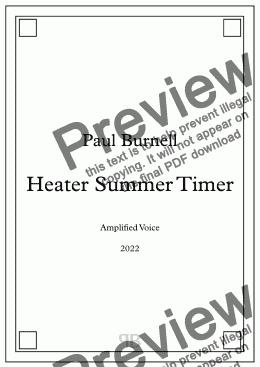 page one of Heater Summer Timer, for amplified voice