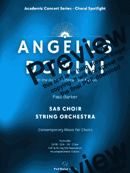 page one of Angelus Domini  (SAB Choir and String Orchestra)