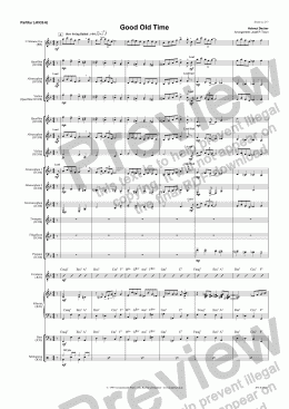 page one of Good Old Time (JCO2-6/Score & Parts in different instrumentations)