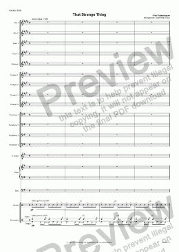 page one of That Strange Thing (BB/Score & Parts)