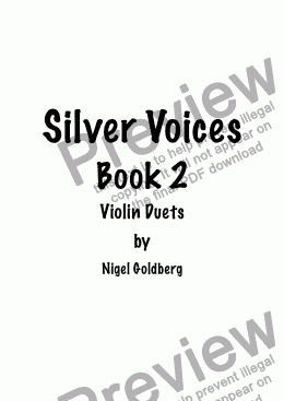 page one of Silver Voices Violin Duets Book 2