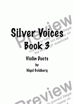 page one of Silver Voices Violin Duets Book 3