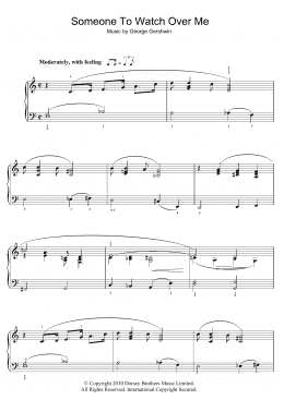 page one of Someone To Watch Over Me (Easy Piano)