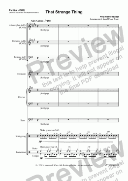 page one of That Strange Thing (JCO/Score & Parts)