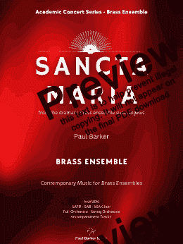 page one of Sancta Maria  (Brass Ensemble)