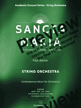 page one of Sancta Maria  (String Orchestra)