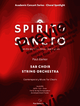 page one of Spiritu Sancto (SAB Choir and String Orchestra)