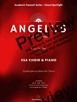 page one of Angelus (SSA Choir and Piano)