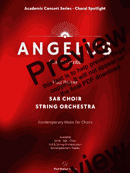 page one of Angelus (SAB Choir and String Orchestra)