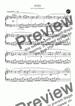 page one of Artist - piano solo by eLJe