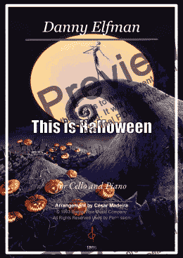 page one of This is Halloween - Cello and Piano