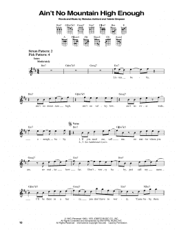 page one of Ain't No Mountain High Enough (Easy Guitar)