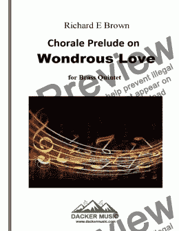 page one of Chorale Prelude on Wondrous Love