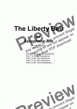 page one of The Liberty Bell for Saxophone Trio