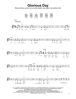 page one of Glorious Day (Easy Guitar)