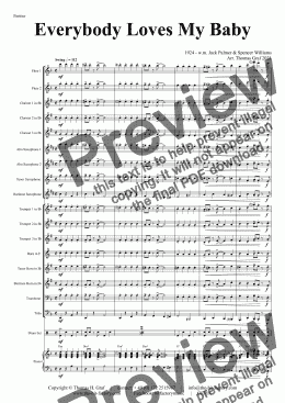 page one of Everybody Loves My Baby - Jazz Classic - Concert Band - Score and parts