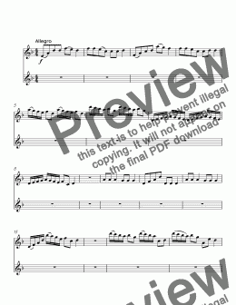 page one of Allegro in D Minor for Intermediate Flute ( Final ) ( Composed by Andrew James Brown )