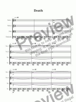 page one of String Quartet No: 3