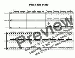 page one of Paradiddle Diddy