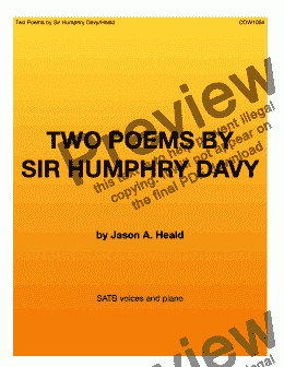 page one of "Two Poems by Sir Humphry Davy"