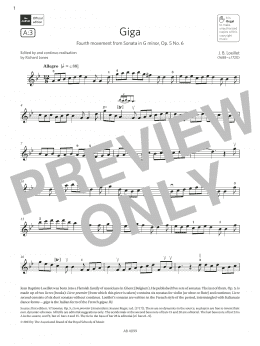 page one of Giga (Grade 5, A3, from the ABRSM Violin Syllabus from 2024) (Violin Solo)