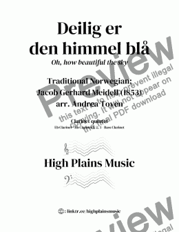 page one of Deilig er den himmel blå