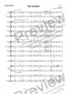 page one of Top Tip Dixie (JCO2-4/Score & Parts in different instrumentations)