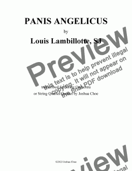 page one of Lambillotte: Panis Angelicus