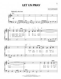 page one of Let Us Pray (Easy Piano)