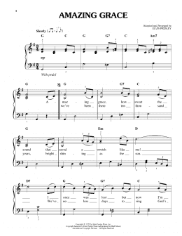 page one of Amazing Grace (Easy Piano)