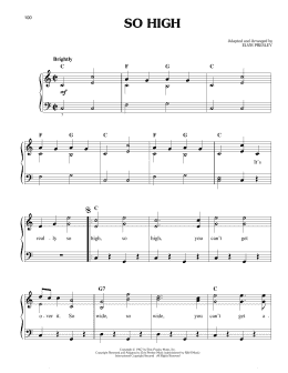 page one of So High (Easy Piano)