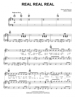 page one of Real Real Real (Piano, Vocal & Guitar Chords (Right-Hand Melody))