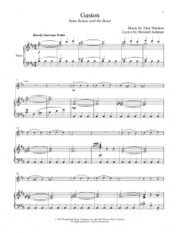 page one of Gaston (from Beauty And The Beast) (Violin and Piano)