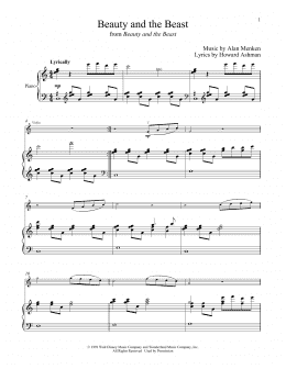 page one of Beauty And The Beast (Violin and Piano)