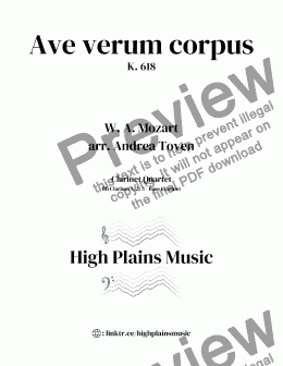 page one of Ave verum corpus