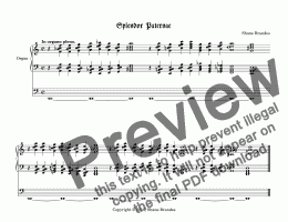 page one of Splendor Paternae - Chorale Prelude