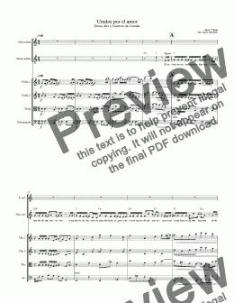 page one of Unidos por el amor - Score